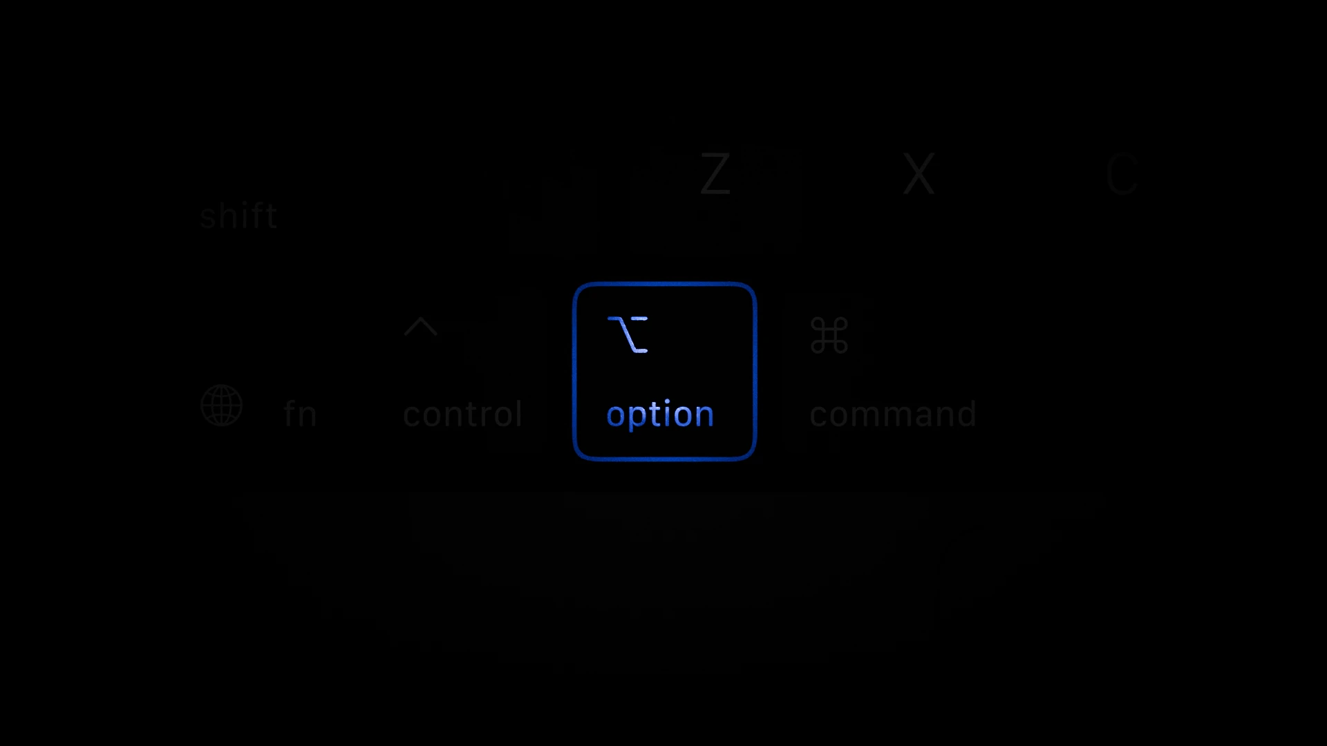 Hold the Option key